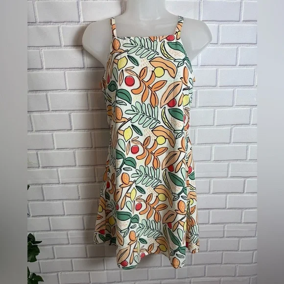 Free Assembly Leaf Print Dress/juniors XL - Picture 2 of 10